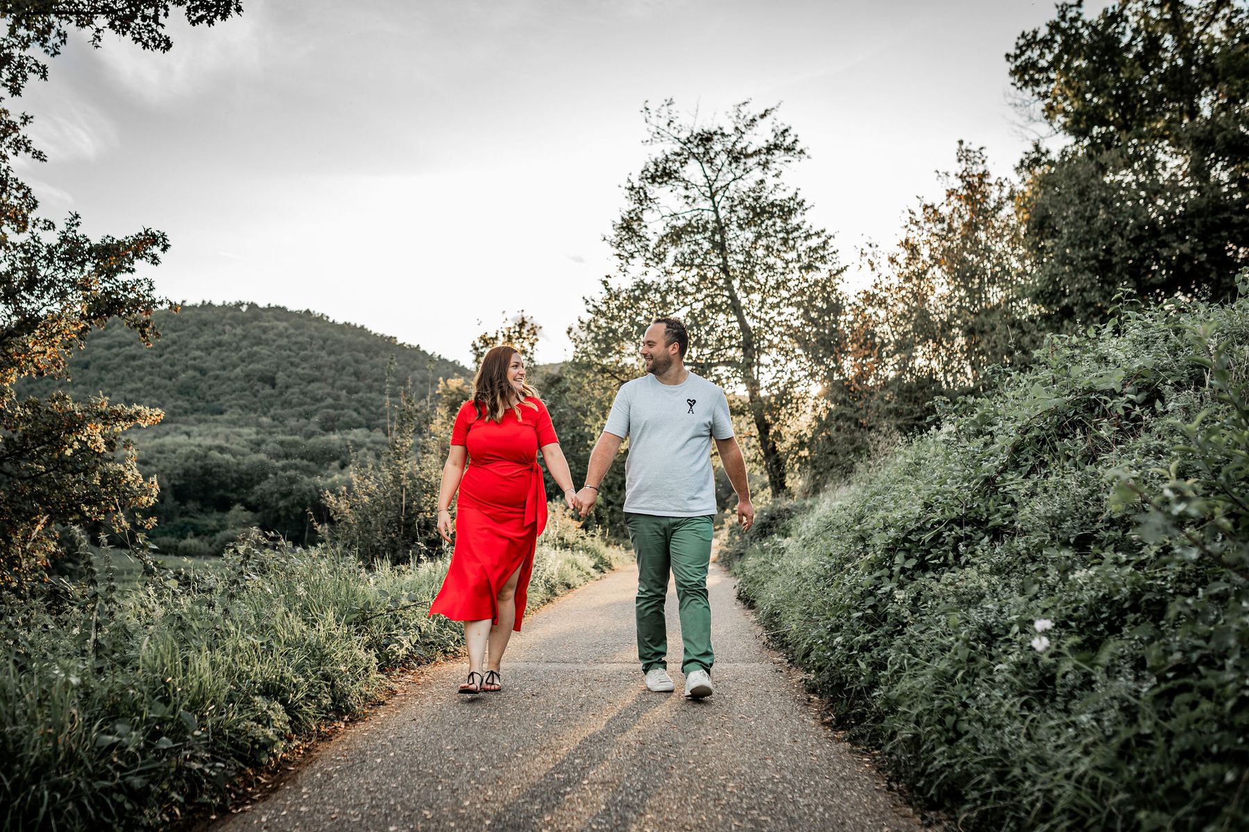 Photos engagement dans les vignes