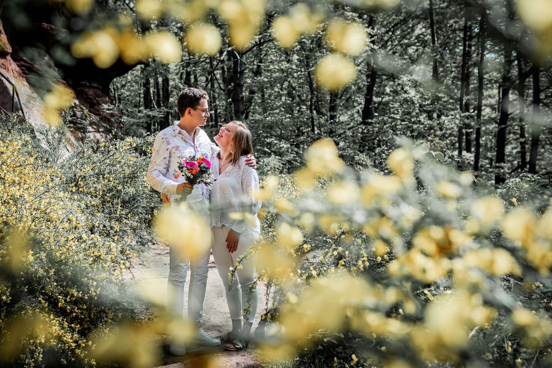 Engagement Session- Colors & Flowers